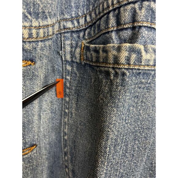 Vintage Levi's Orange R Tab Blue Lightweight Denim Shirt Jacket Large - Picture 13 of 13